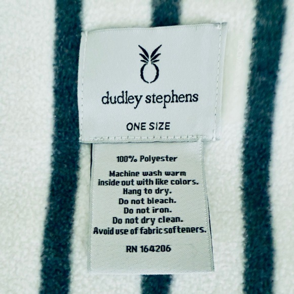 Dudley Stephens Five Mile River Scarf Wrap Navy White Mariner Stripe - Picture 4 of 6